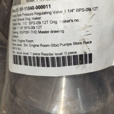 STRAVAL BACK PRESSURE REGULATING BYPASS VALVE (SOFT SEAT VALVE) #F-2