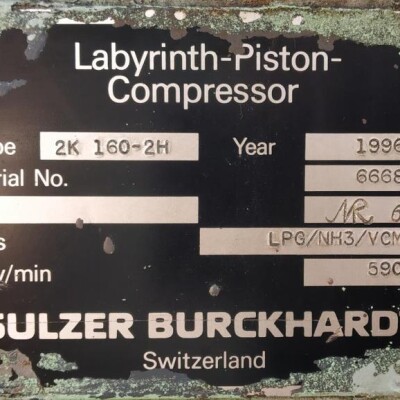 BURCKHARDT COMPRESSOR - 2K 160 2H-3