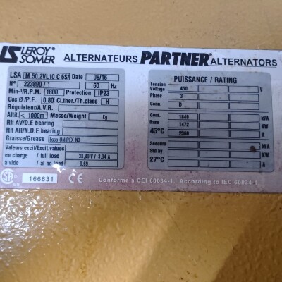 CAT 3512B Generator set (unused)