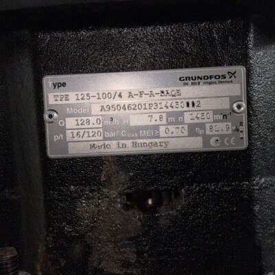 Grundfos TPE 125-100/4 Pump with MGE112MC4 Motor-2