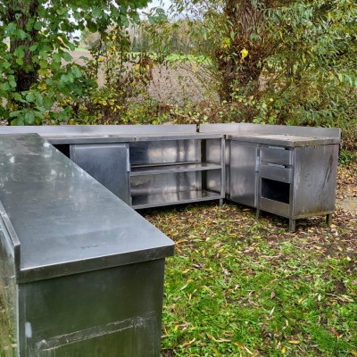 Complete stainless steel marine kitchen