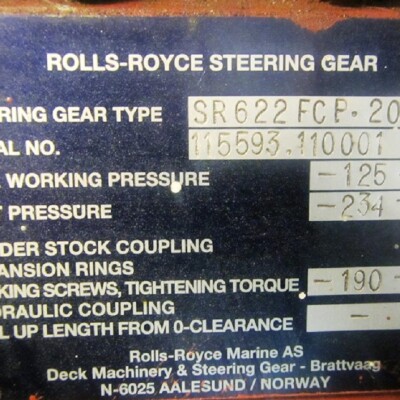 ROLLS-ROYCE STEERING GEARS #F