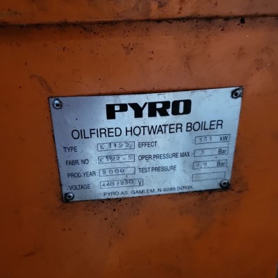 Pyro Oilfired Hotwater Boiler