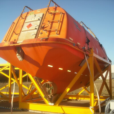 5  x 12.5m freefall lifeboats ex offshore