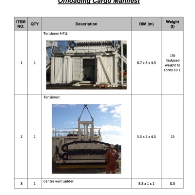 15T TENSIONER AND CHUTE ASSEMBLY
