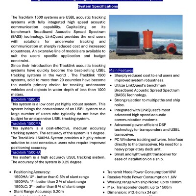 Hydroacoustic Positioning Reference / USBL system