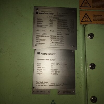 Aker Solutions TPK2200 Hp Mud Pump
