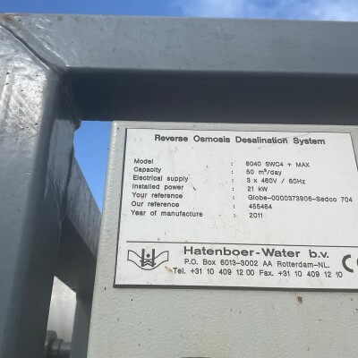 Hatenboer-Water Reverse Osmosis Desalination System 8040 SWC4-2
