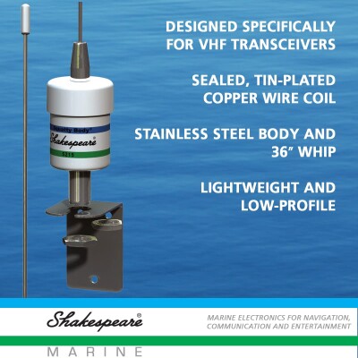 VHF-AIS ANTENNA Shakespeare 5215-AIS Squatty Body®