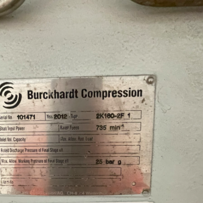 Cargo Compressor 2K160-2F Burckhardt Compression Laby-4