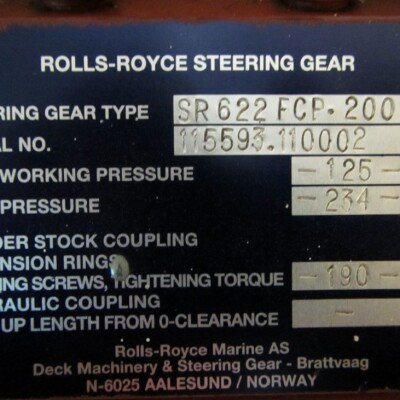 ROLLS-ROYCE STEERING GEARS #F-2