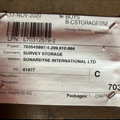 Sonardyne Acoustic Release (x3) - 2000 meter - 25T-3