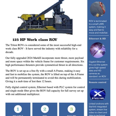 Triton Workclass ROV 125 HP - Fully refurbished & upgraded